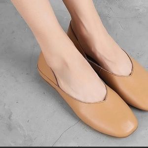 Empress Ausralia Leather The Comfi Flat Caramel